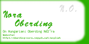 nora oberding business card